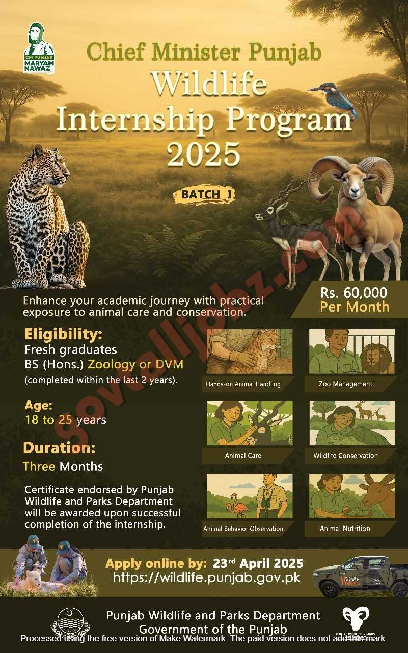 CM Wildlife Internship Program 2025