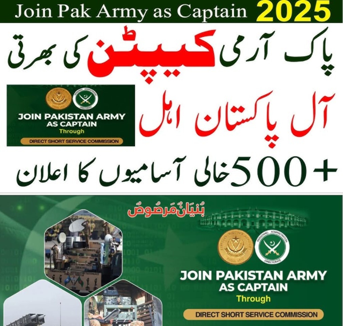 Join Pakistan Army as Captain 2025